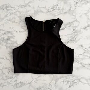 Black Cropped Tank Top